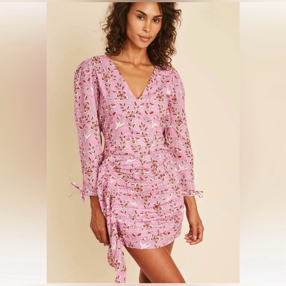 RHODE Dresses & Skirts - RHODE Piper Printed Mini Dress in Pink Eden Size L
